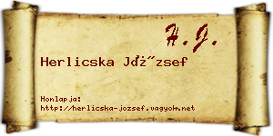 Herlicska József névjegykártya